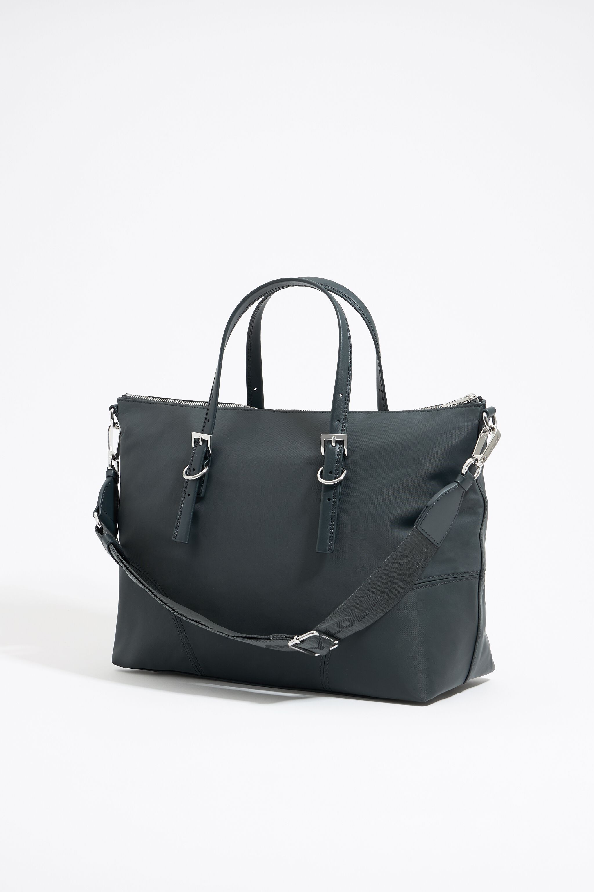 Bolso shopper negro nylon top