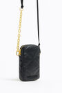 Minibolso móvil piel acolchada negro Minibolso móvil piel acolchada negro