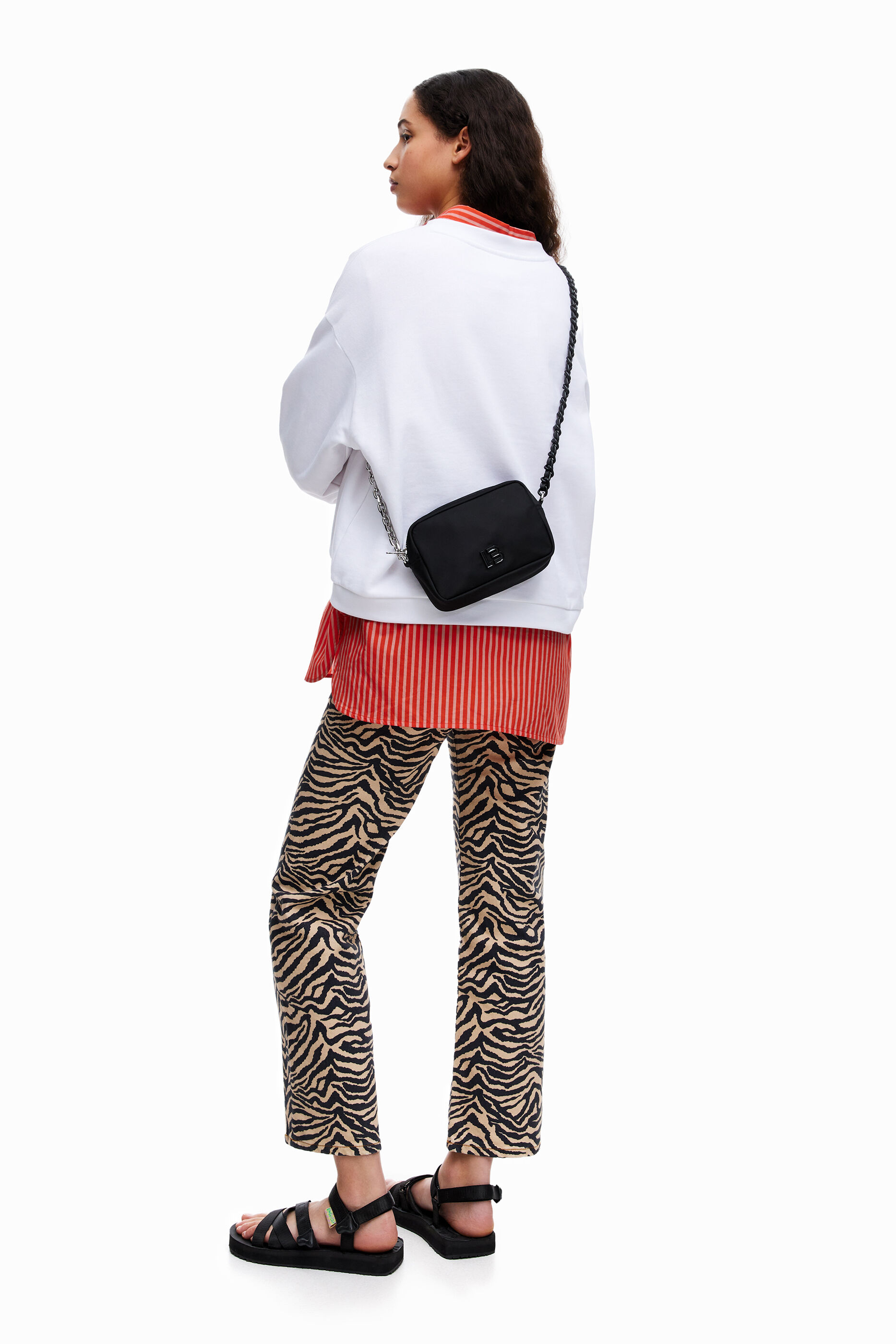 Bolso bandolera S nylon negro