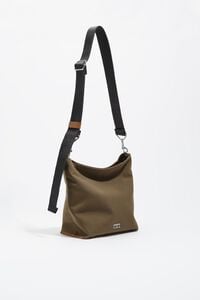 Bolsa Carlino peque&ntilde;a gabardina oliva