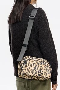 Bolsa bandolera nylon print Leopard natural