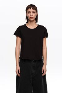 Camiseta ajustada rangl&aacute;n negra