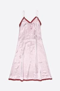 Vestido recto midi mix tejidos rosa