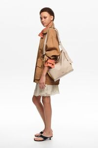 Bolsa Carlino mediana gabardina arena