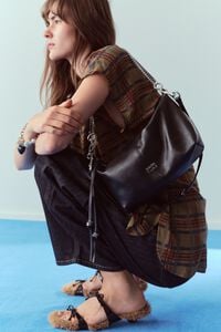 Medium black leather Madrid bag