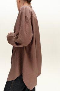 Washed brown straight shirt