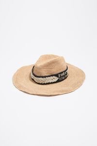 Gorro rafia cinta bordada