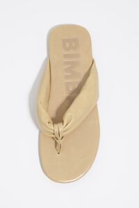 Sandalia plana tubular piel amarilla