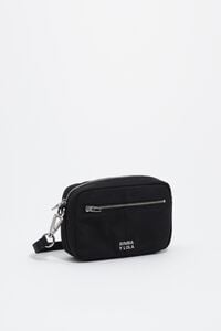Small black nylon crossbody bag