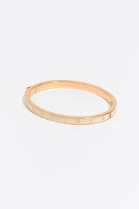Pulsera r&iacute;gida logo marfil
