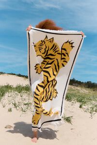Cotton towel tiger ochre