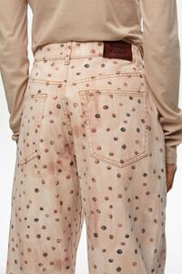 BARREL - Watercolor Dots denim trousers