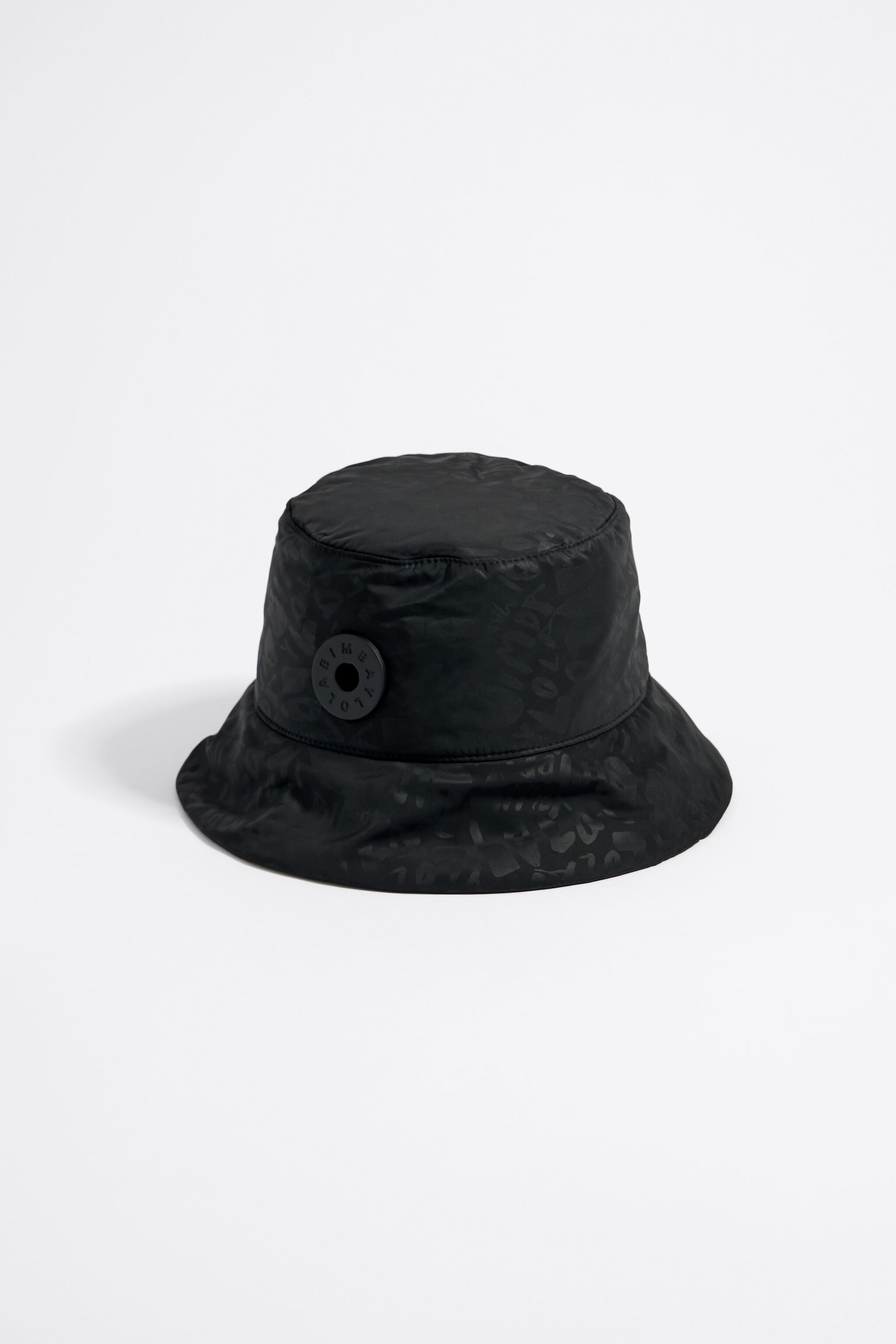 Black nylon bucket hat on sale