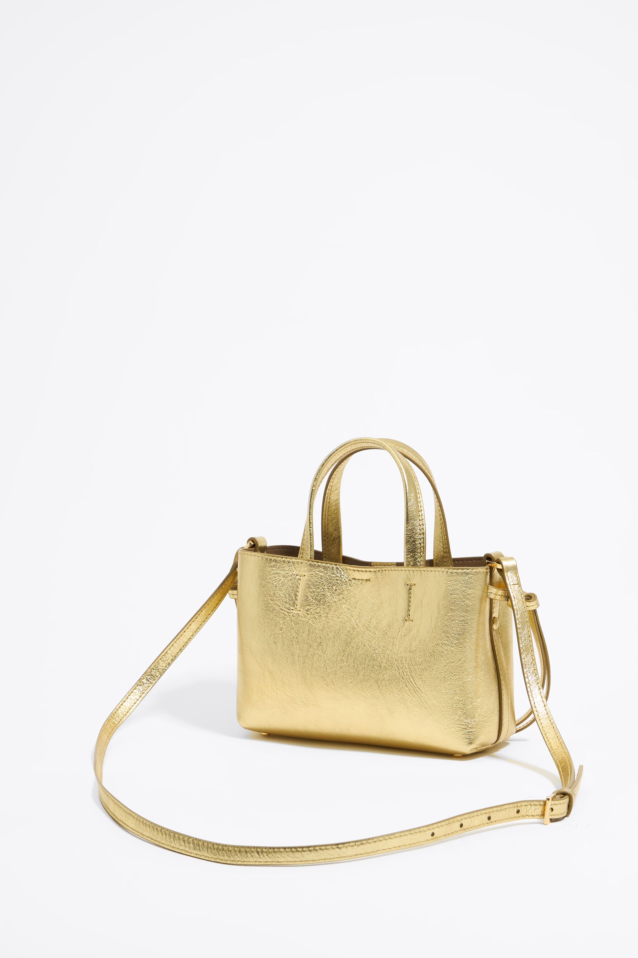 Bolsa Chihuahua mini piel oro