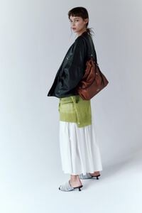 Bolsa Paper mediana piel tostada oscura