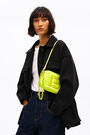 S padded nylon crossbody bag in neon green S padded nylon crossbody bag in neon green