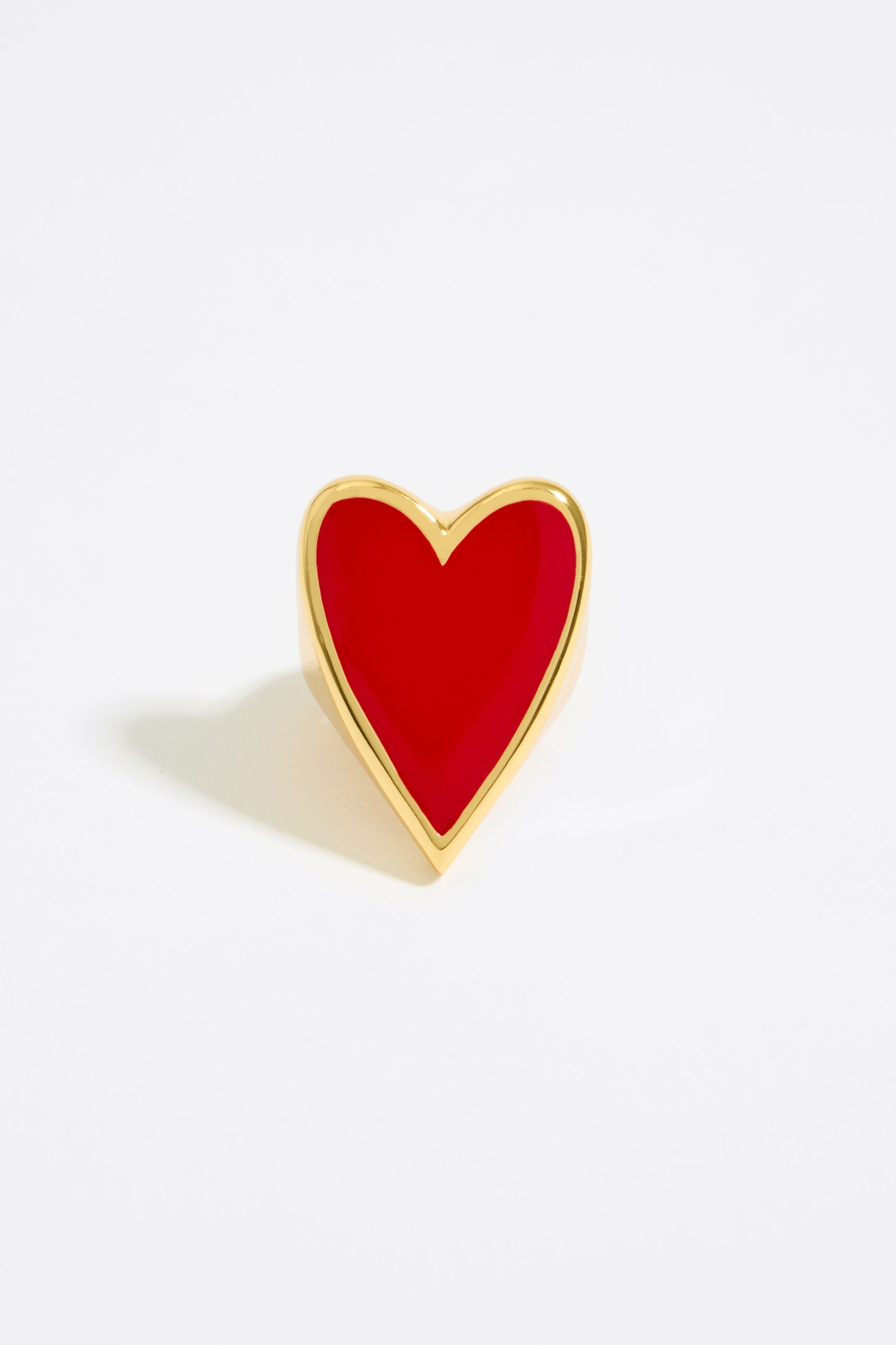 Anillo corazon rojo