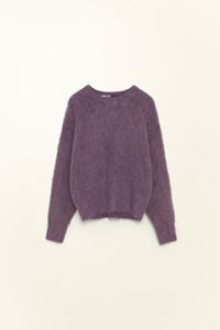 Su&eacute;ter alpaca oversize p&uacute;rpura
