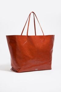 Burnt orange leather maxi shopper bag Burnt orange leather maxi shopper bag