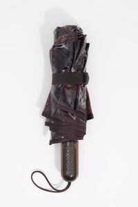 Smoky burgundy checked print umbrella