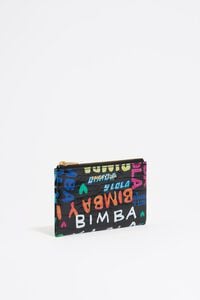 Tarjetero grabado cocodrilo BIMBA logos negro