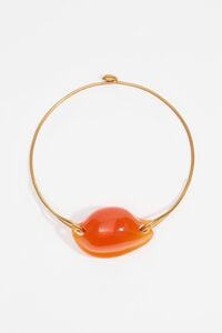 Collar choker caracol resina naranja