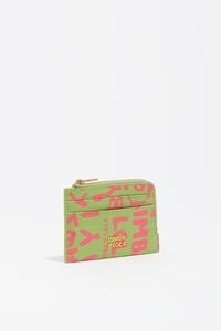 Monedero tarjetero piel print limón rosa Monedero tarjetero piel print limón rosa