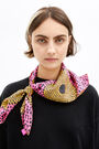 Pink retro silk bandana Pink retro silk bandana