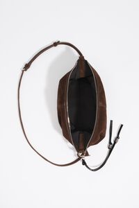 Medium coffee suede Madrid bag