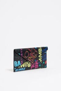 Monedero grabado cocodrilo BIMBA logos negro