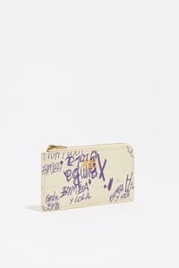 Tarjetero-monedero Bimba logo amarillo p&uacute;rpura