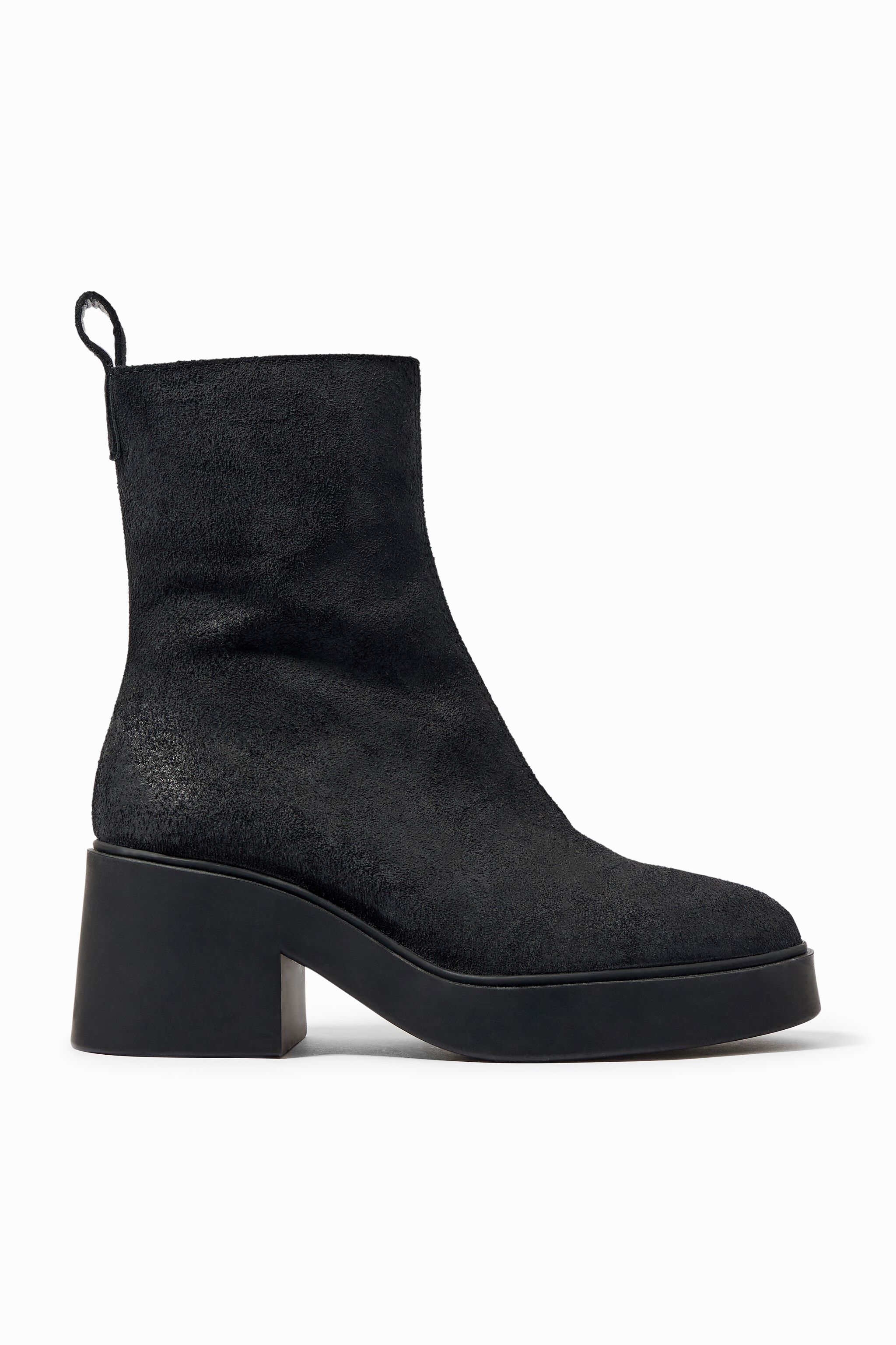 Botin negro piel tacon shop