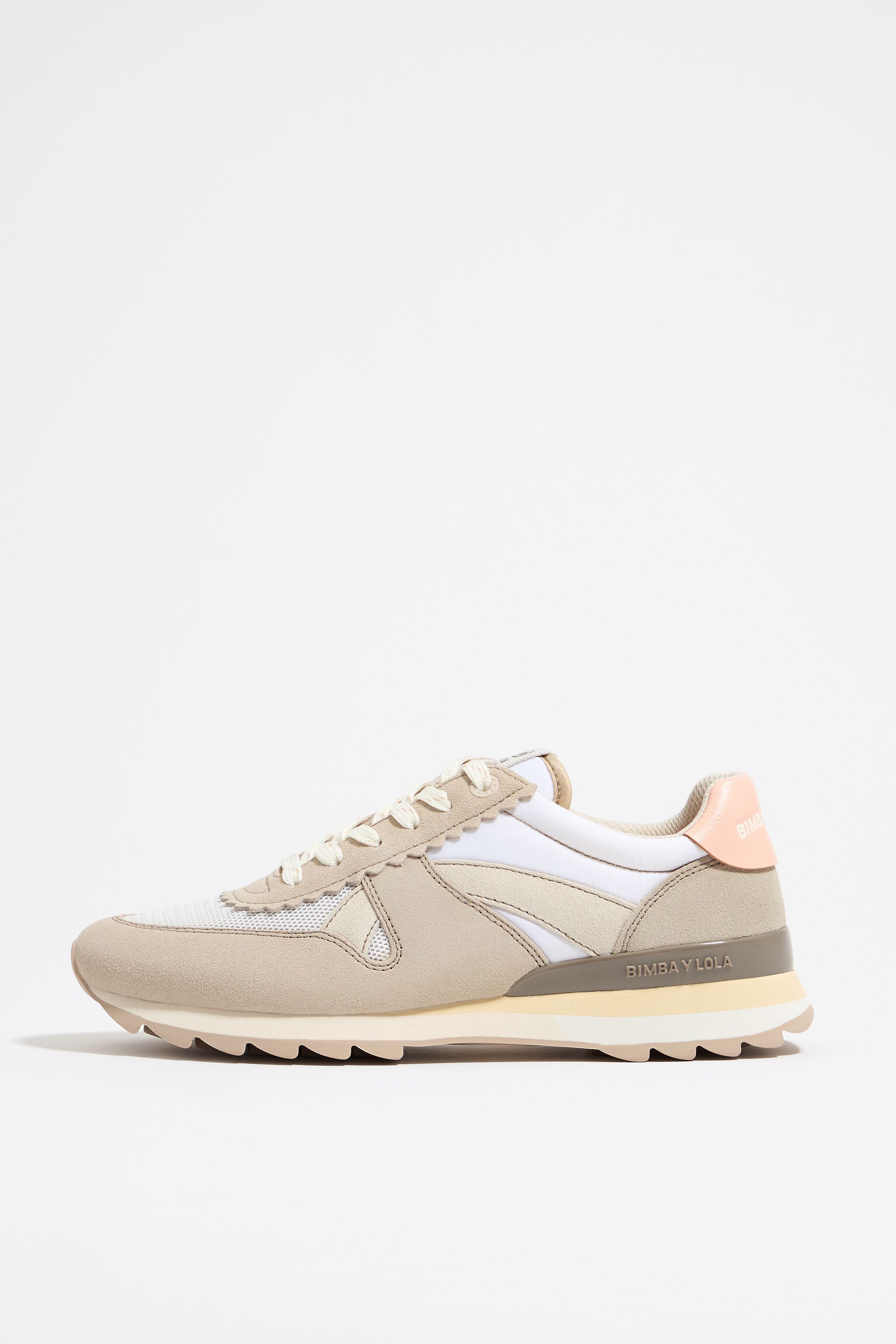 Beige technical sneaker
