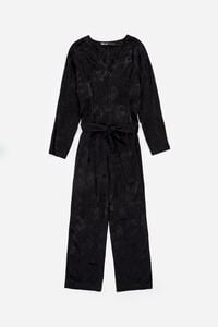 Mono fluido jacquard negro