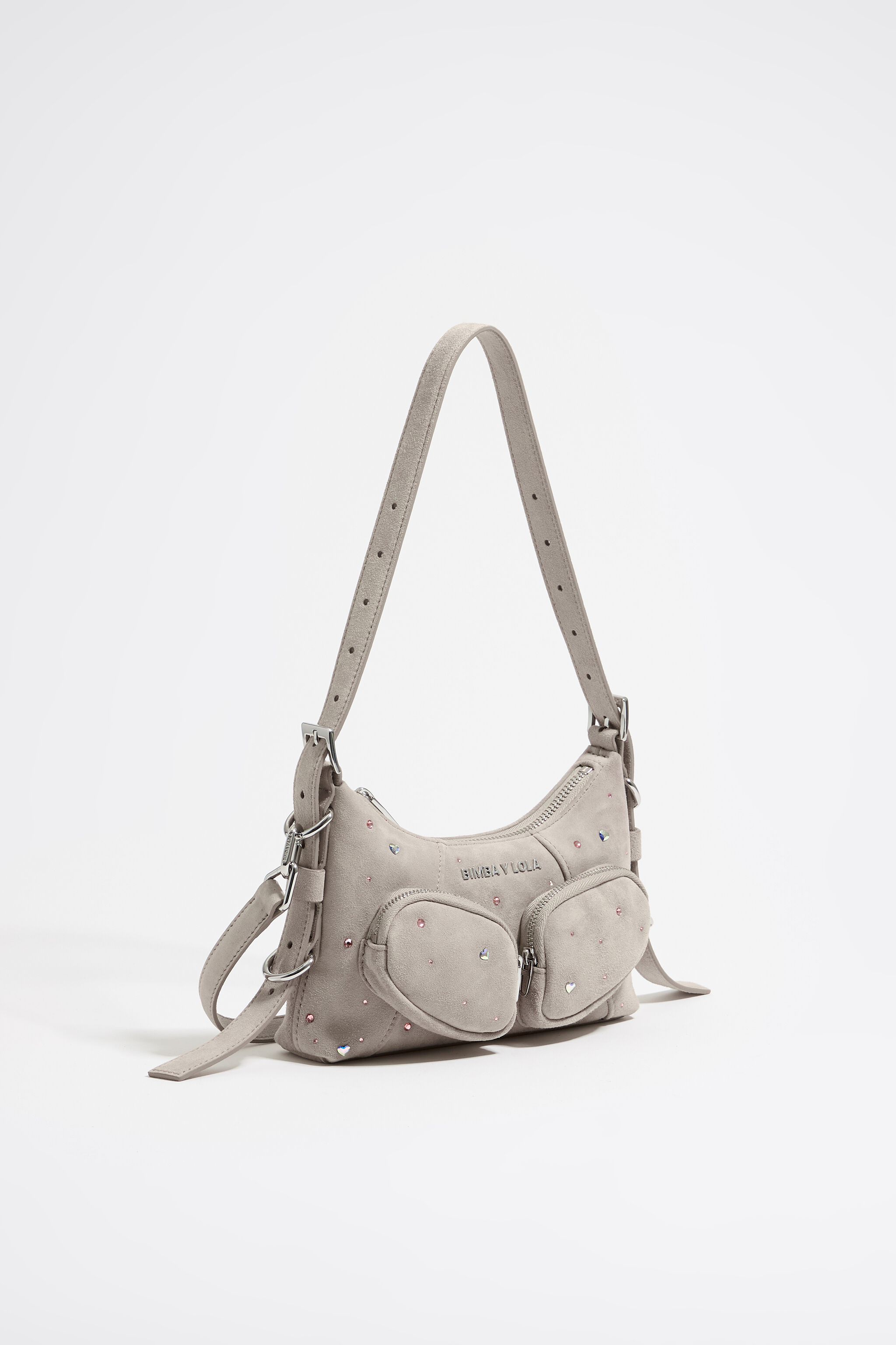 Bolsa Hobo Pocket mini piel Swarovski piedra