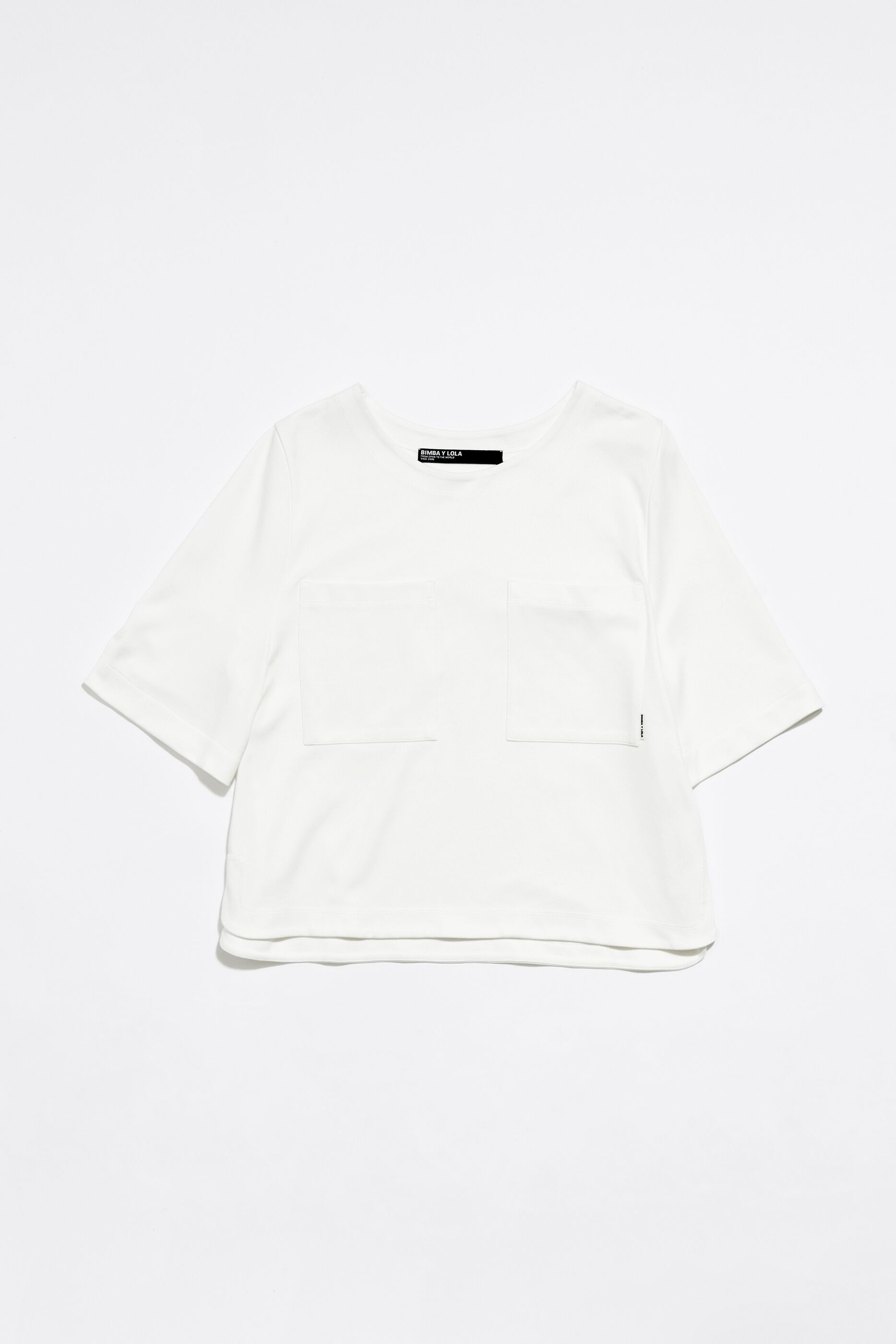 Camiseta boxy marfil