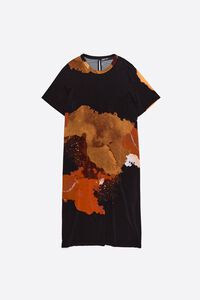 Vestido camiseta midi fluido Blot negro