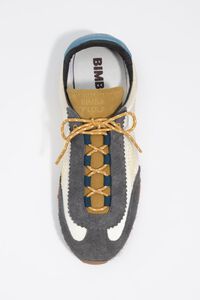 Tenis 13 22 piel tejido crema