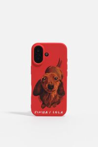 Funda r&iacute;gida iPhone 17 teckel roja