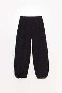 Pantal&oacute;n wide leg cargo negro
