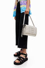 Bolso solapa S nylon acolchado marfil Bolso solapa S nylon acolchado marfil