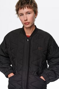 Black padded bomber jacket