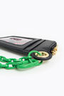 Black leather chain coin purse Black leather chain coin purse