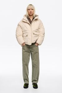 Vanilla raglan short puffer jacket