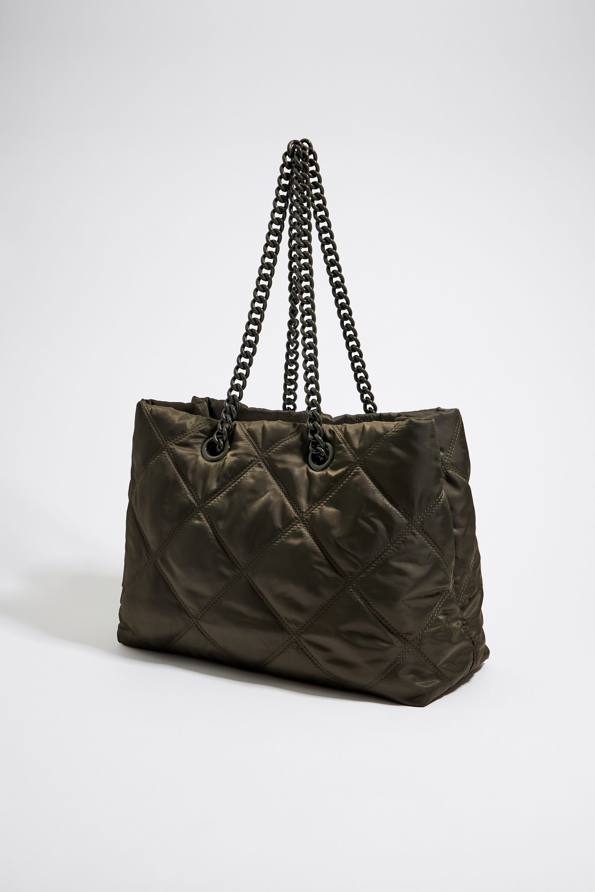Black padded handbag store