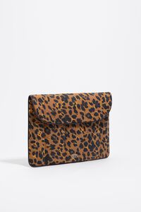 Funda de laptop 13,5" nylon print leopard teca