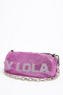 Bolso cilíndrico malla fucsia Bolso cilíndrico malla fucsia
