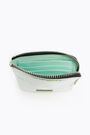 S silver nylon curved coin purse S silver nylon curved coin purse