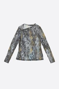 Camiseta ajustada tul Snake caqui