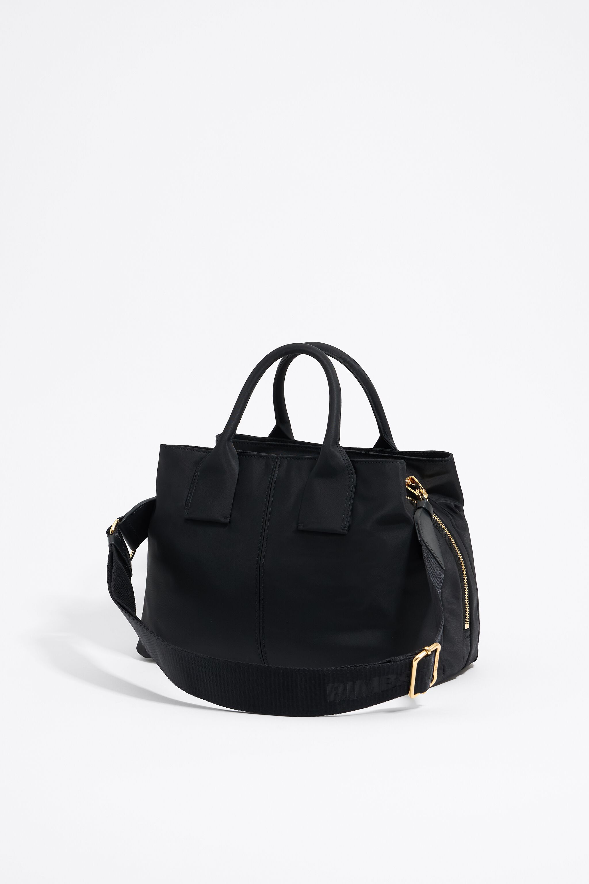 Mini black leather Chihuahua bag